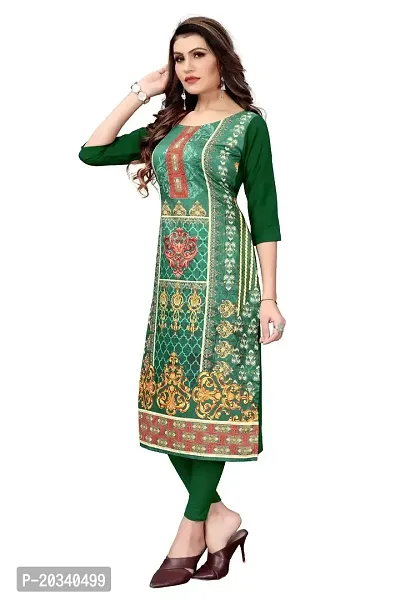 SANSKRUTI FASHION Women's Crepe Digital Print Straight Kurta(Pack of 2) (M, PeachForestGreen)-thumb4