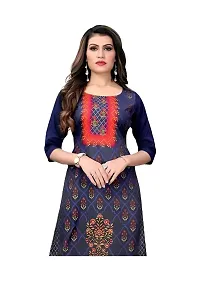 Lemon Tart Women's Crepe Printed Straight Kurti Size- X-Small Color-Dark Blue (VOL-08-XXL)-thumb1