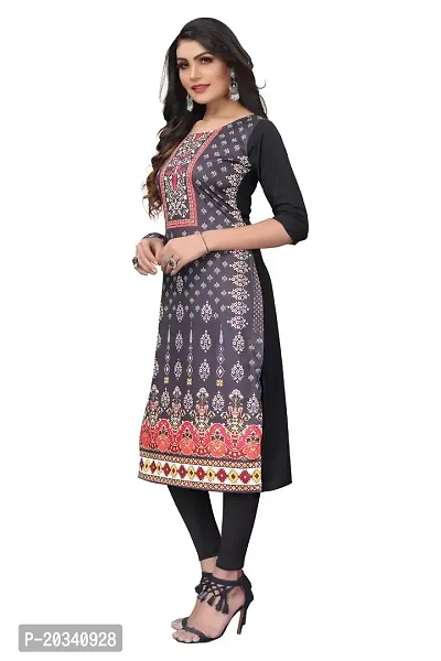 SANSKRUTI FASHION Women's Crepe Digital Print Straight Kurta(Pack of 2) (M, BlackREDBLACK)-thumb4