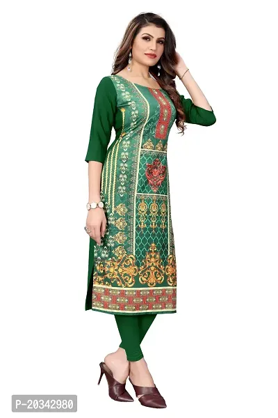 SANSKRUTI FASHION Women's Crepe Digital Print Straight Kurta(Pack of 2) (S, ForestGreenBLUEVIOLOT)-thumb3