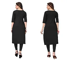 SANSKRUTI FASHION Women's Crepe Digital Print Straight Kurta(Pack of 2) (XXL, SADDLEBROWNWHITEBLACK)-thumb1