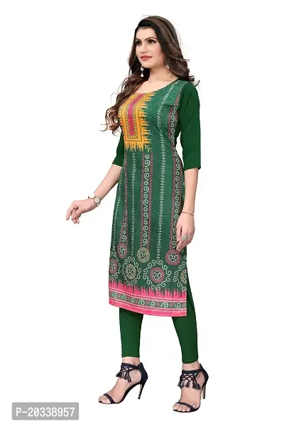 SANSKRUTI FASHION Women's Crepe Digital Print Straight Kurta(Pack of 2) (M, GreyLightGreen)-thumb4