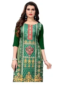 Lemon Tart Women's Crepe Printed Straight Kurti Size- Medium Color-Green (VOL-20-M)-thumb1