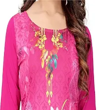 SANSKRUTI FASHION Women's Crepe Digital Print Straight Kurta (S, Pink)-thumb4