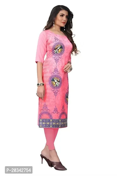 SANSKRUTI FASHION Women's Crepe Digital Print Straight Kurta(Pack of 2) (M, TOMATOPINKRosepink)-thumb3