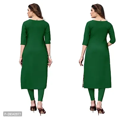 SANSKRUTI FASHION Women's Crepe Digital Print Straight Kurta(Pack of 2) (XL, SeagreenForestGreen)-thumb2