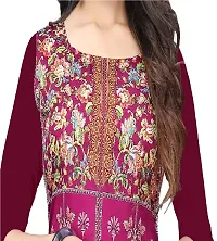 SANSKRUTI FASHION Women's Crepe Digital Print Straight Kurta (XXL, Purple)-thumb4