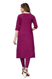 SANSKRUTI FASHION Women's Crepe Digital Print Straight Kurta (S, Purple)-thumb1