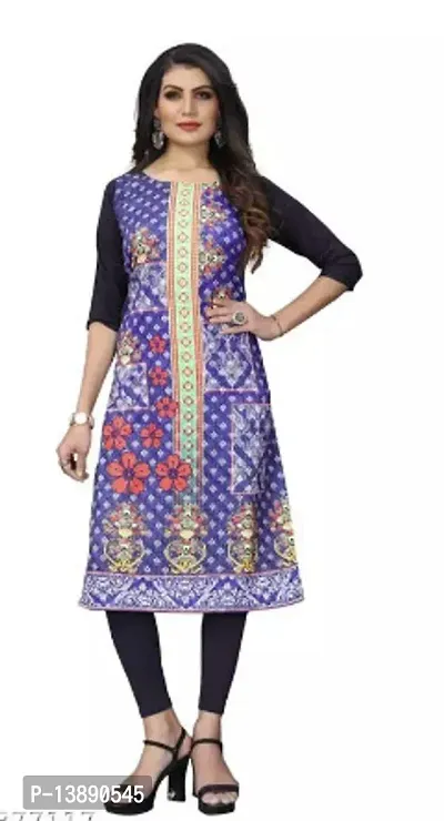 Reliable Crepe Printed Straight Kurta For Women