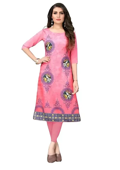 Stylish Crepe A-Line Printed Kurta