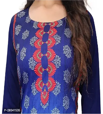 SANSKRUTI FASHION Women's Crepe Digital Print Straight Kurta(Pack of 2) (XL, NAVYBLUERosepink)-thumb5