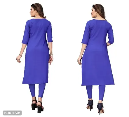 Sanskruti fashion Women's Crepe Digital Print Straight Kurta (Pack Of 2)Blue-thumb4