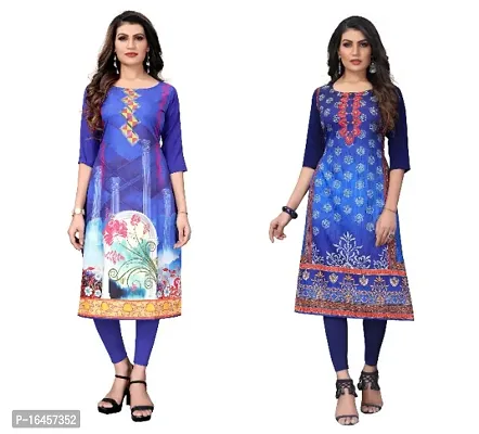 Digital Printed Crepe Kurti-thumb0