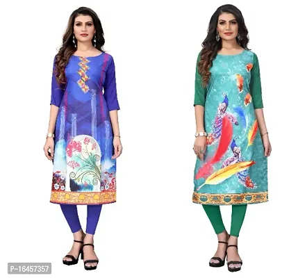 Digital Printed Crepe Kurti-thumb0