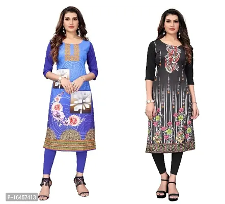 Digital Printed Crepe Kurti-thumb0