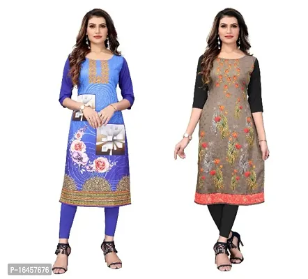 Digital Printed Crepe Kurti-thumb0