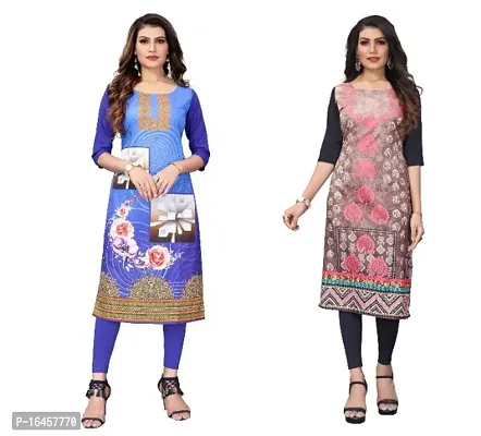 Digital Printed Crepe Kurti-thumb0