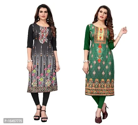 Digital Printed Crepe Kurti-thumb0