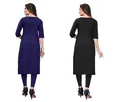 Reliable Crepe Printed Straight Kurta For Women- Pack Of 2-thumb3