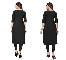 Sanskruti fashion Women's Crepe Digital Print Straight Kurta (Pack Of 2)SaddleBrownWhiteBlack-thumb3