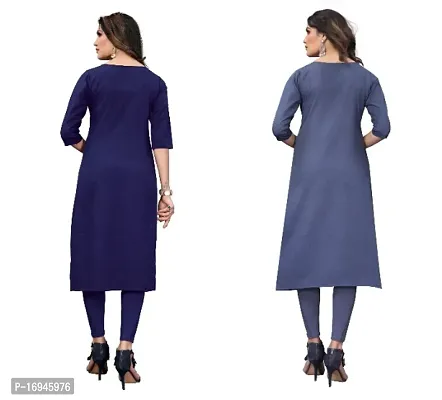 Sanskruti fashion Womens Crepe Digital Print Straight Kurta (Pack Of 2)-thumb4