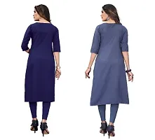 Sanskruti fashion Womens Crepe Digital Print Straight Kurta (Pack Of 2)-thumb3