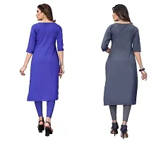 Sanskruti fashion Womens Crepe Digital Print Straight Kurta (Pack Of 2)-thumb3