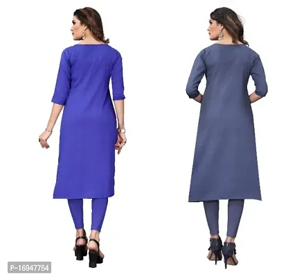 Sanskruti fashion Womens Crepe Digital Print Straight Kurta (Pack Of 2)-thumb4