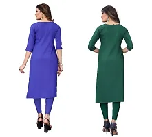 Sanskruti fashion Womens Crepe Digital Print Straight Kurta (Pack Of 2)-thumb3