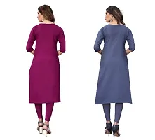 Sanskruti fashion Womens Crepe Digital Print Straight Kurta (Pack Of 2)-thumb3