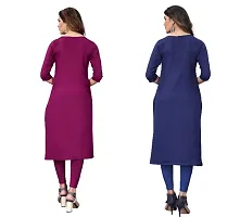 Sanskruti fashion Womens Crepe Digital Print Straight Kurta (Pack Of 2)-thumb3