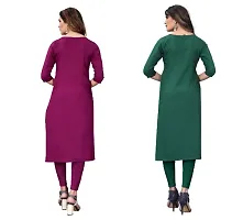 Sanskruti fashion Womens Crepe Digital Print Straight Kurta (Pack Of 2)-thumb3