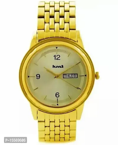 Buy Golden 1580sm01 Hmt Day Date Analog Watch Online In India At Discounted Prices