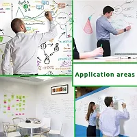 1PC White Board Wall Sticker with 1 Marker for Home Kitchen, Office, School, College, Restaurants Self Adhesive Removable White Board Wallpaper (45 x 200 cm / White)-thumb3
