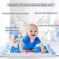Baby Kids Water Play Mat Toys Inflatable Tummy Time Leakproof Water Play Mat and Toddlers Perfect Fun Activity Inflatable Mat, Activity Play Center Indoor and Outdoor Water Play Mat for Baby-thumb1