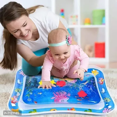Baby Kids Water Play Mat Toys Inflatable Tummy Time Leakproof Water Play Mat and Toddlers Perfect Fun Activity Inflatable Mat, Activity Play Center Indoor and Outdoor Water Play Mat for Baby-thumb4