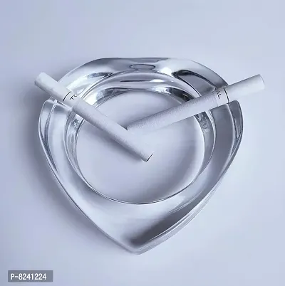 Glass Ashtray for Home Office, Ashtray for Cigarette Stylish, Ash Trays for Smoking for Home, Paper Weight, Best Gift (Heart Shape)-thumb0