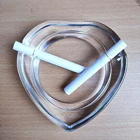 Glass Ashtray for Home Office, Ashtray for Cigarette Stylish, Ash Trays for Smoking for Home, Paper Weight, Best Gift (Heart Shape)-thumb2