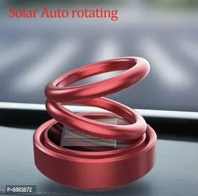 Solar Car Fragrance Double Ring Rotating Car Air Fresher(Multicolor)-thumb4