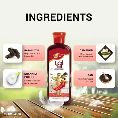 Dabur Lal Tail : Ayurvedic Baby Massage Oil ? 500ml|Clinically Tested 2x Faster Physical Growth for Stronger Bones and Muscles-thumb5