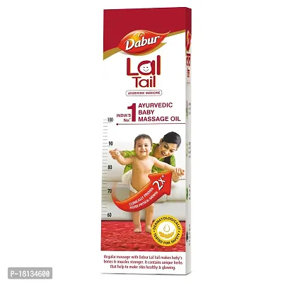 Dabur Lal Tail : Ayurvedic Baby Massage Oil ? 500ml|Clinically Tested 2x Faster Physical Growth for Stronger Bones and Muscles