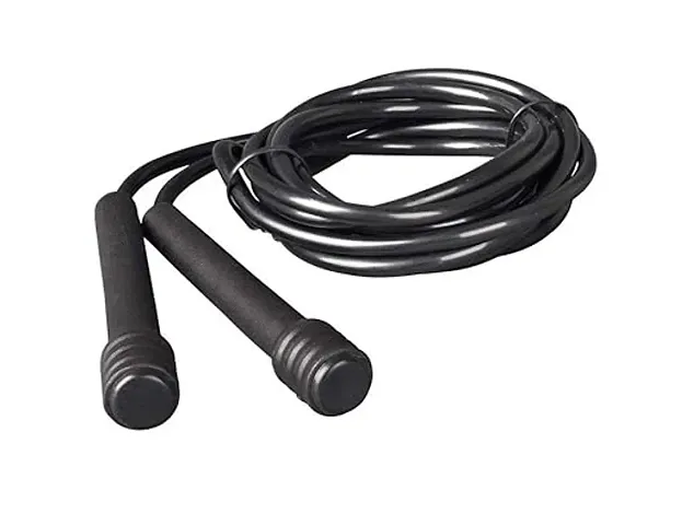vmakes Kore Pencil Skipping Rope for Men, Women, Sports, Exercise, Black Freestyle Skipping Rope (Black, Length: 225 cm)