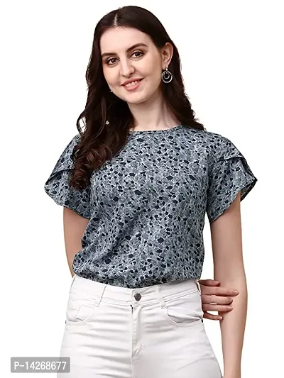 Stylish Cotton Regular Printed Top For Women-thumb0