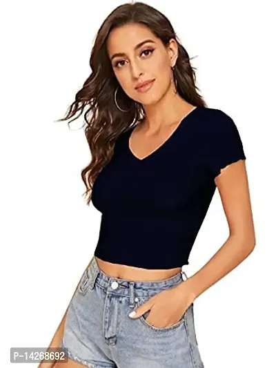 Stylish Cotton Regular Solid Top For Women-thumb0