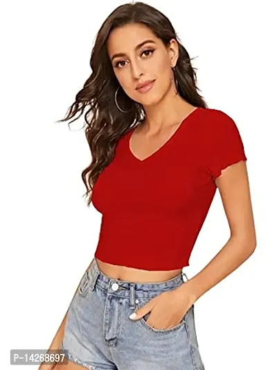 Stylish Cotton Regular Solid Top For Women-thumb0