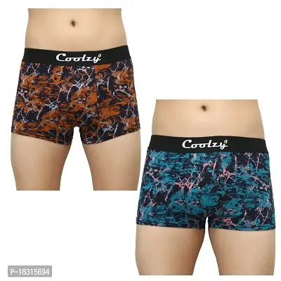 Coolzy Men's Cotton Trunks(Pack of 2_CFTNK2PCK0568M Multicolour