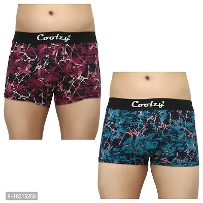 Coolzy Men's Cotton Trunks(Pack of 2_CFTNK2PCK0569M Multicolour