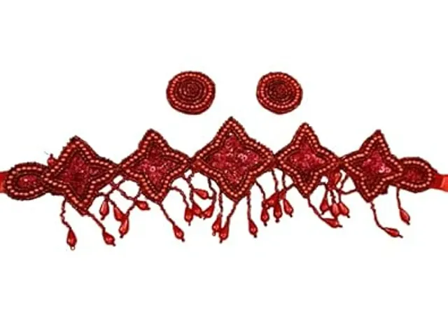 Trendy Red Stone Jewellery Set For Women