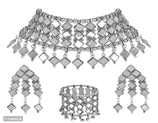 Trendy Silver Alloy Jewellery Set For Women-thumb0