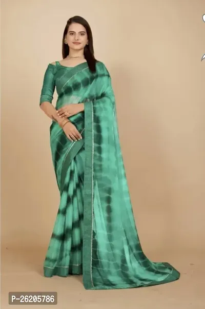 Classic Lycra Saree with Blouse piece For Women